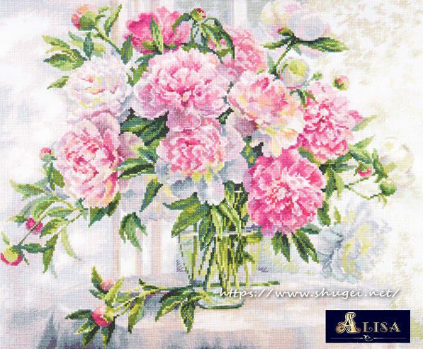 クロスステッチ キット【ALISA】White Roses バラ 2-32 クロスステッチキットと刺繍材料が揃うお店・クロスステッチ館