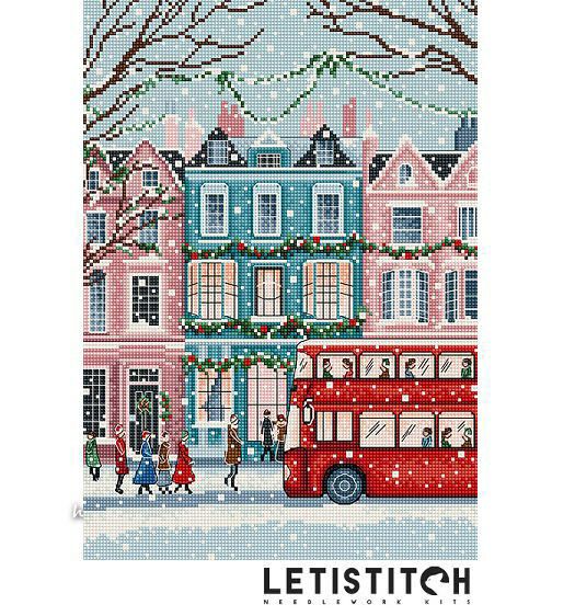 【クロスステッチ完成品】パリの街並み　全面刺しLETISTITCH クロスステッチキットと刺繍材料が揃うお店・クロスステッチ館
